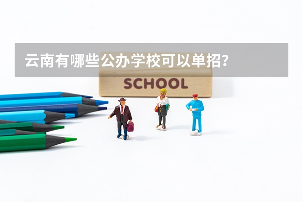 云南有哪些公办学校可以单招？